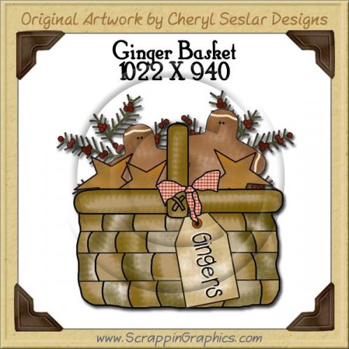 Ginger Basket Single Graphics Clip Art Download