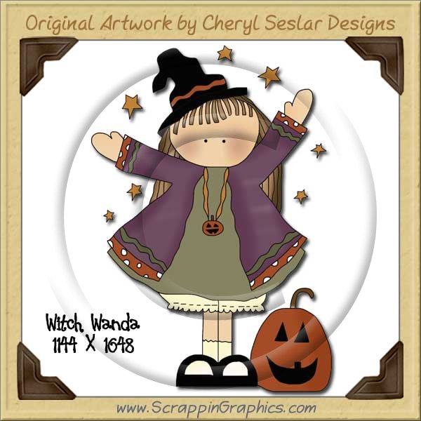 Witch Wanda Single Graphics Clip Art Download - Click Image to Close