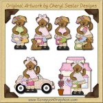 Belinda Bear Goes Shopping Graphics Clip Art Download