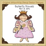 Butterfly Princess Single Clip Art Graphic Download