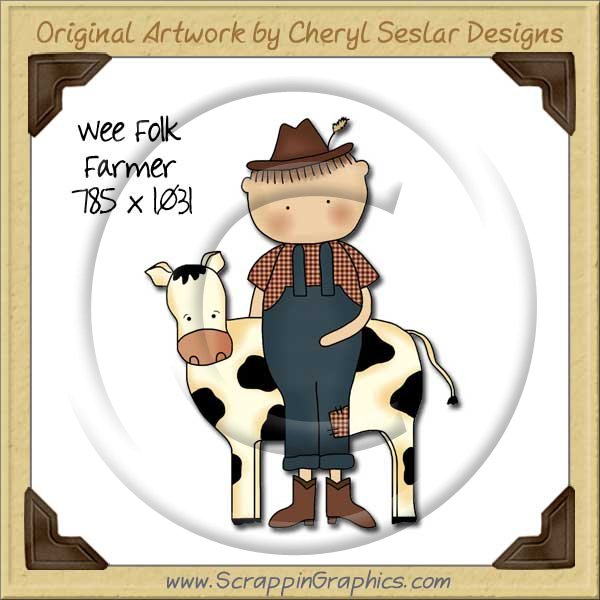 Wee Folk Farmer Single Graphics Clip Art Download - Click Image to Close