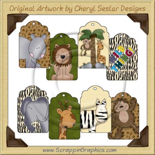 Jungle Fever Tags Collection Graphics Clip Art Download