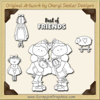 Best Of Friends Digital Stamp Set Limited Pro Clip Art Graphics