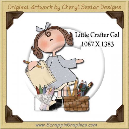 Little Crafter Gal Single Graphics Clip Art Download