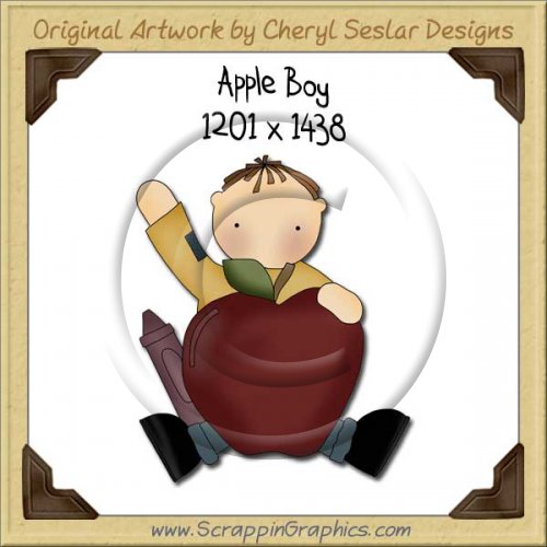 Apple Boy Single Graphics Clip Art Download