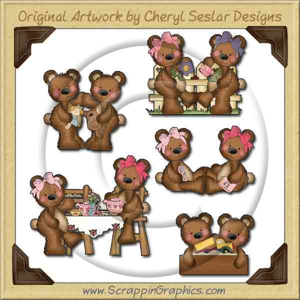 Raggedy Bears Best Pals Graphics Clip Art Download - Click Image to Close