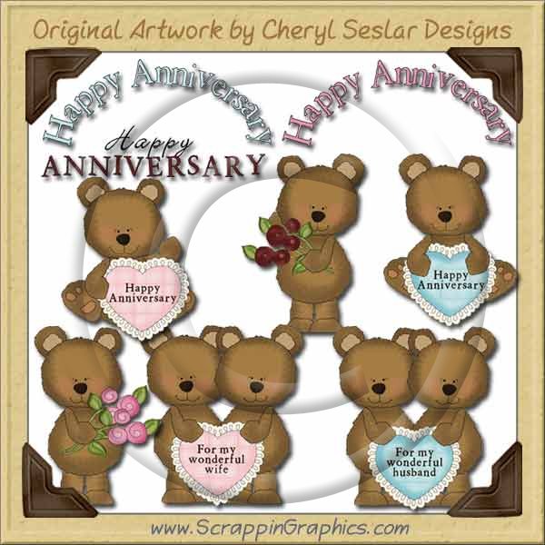 Anniversary Bears Collection Graphics Clip Art Download - Click Image to Close