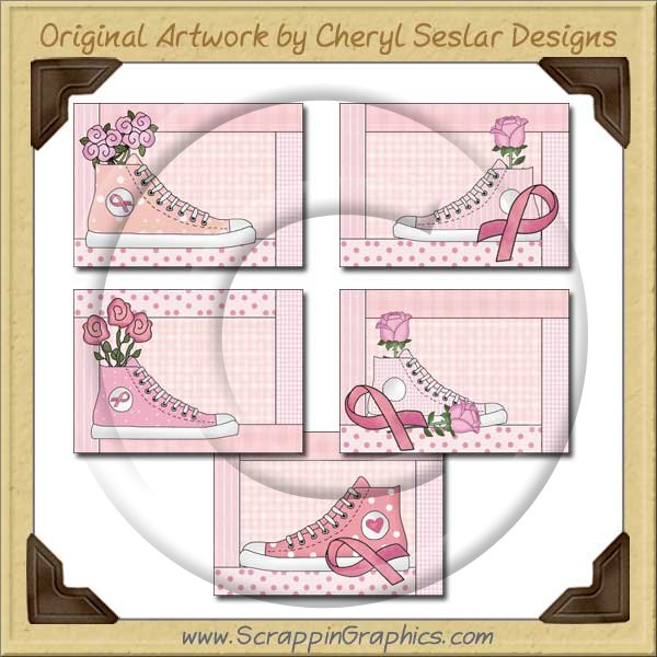 Walking For The Cure Cards Collection Printable Craft Download - Click Image to Close