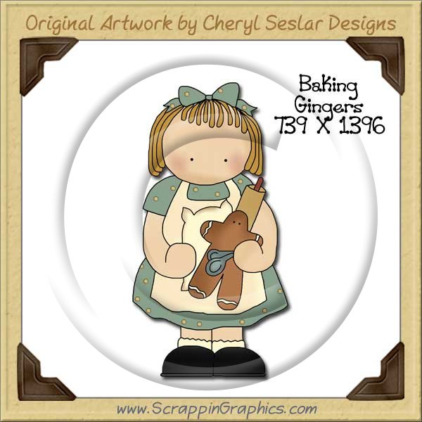 Baking Gingers Single Graphics Clip Art Download - Click Image to Close