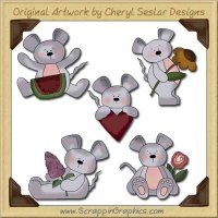 Sweet Little Mice Collection Graphics Clip Art Download