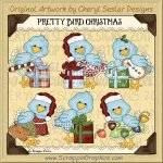 Pretty Bird Christmas Limited Pro Clip Art Graphics