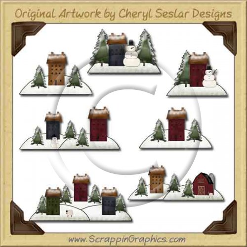 Saltbox Winter Collection Graphics Clip Art Download