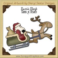 Santa's Sleigh Single Graphics Clip Art Download
