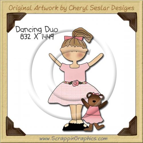 Dancing Duo Single Clip Art Graphic Download