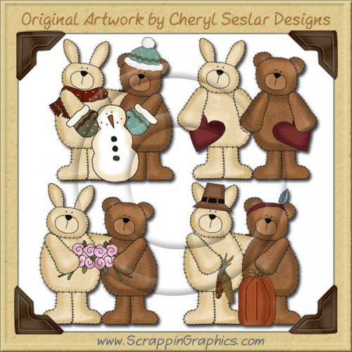 Fuzzy Friends Collection Graphics Clip Art Download