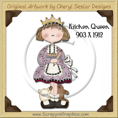 Kitchen Queen Single Graphics Clip Art Download