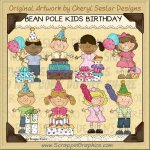 Bean Pole Kids Birthday Limited Pro Clip Art Graphics