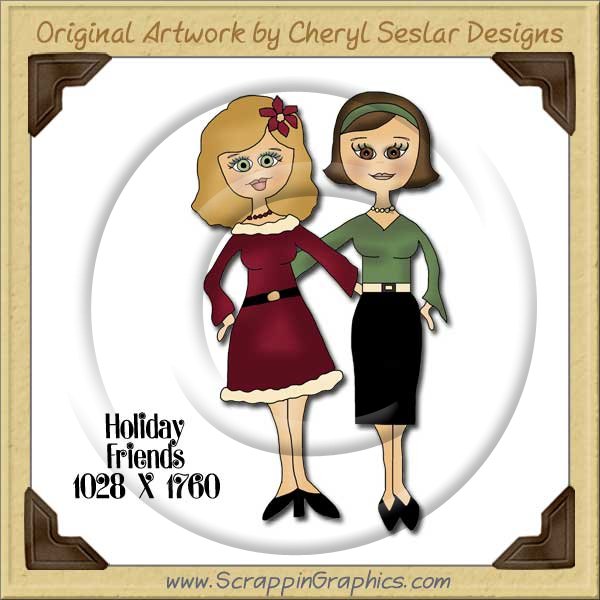 Holiday Friends Single Graphics Clip Art Download - Click Image to Close