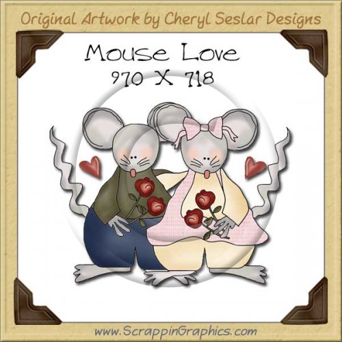 Mouse Love Single Graphics Clip Art Download