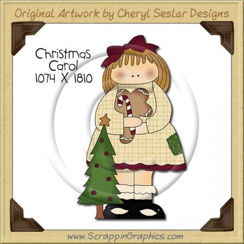 Christmas Carol Single Clip Art Graphic Download