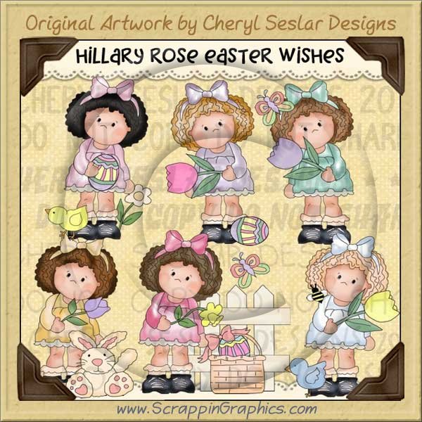 Hillary Rose Easter Wishes Limited Pro Clip Art Graphics - Click Image to Close