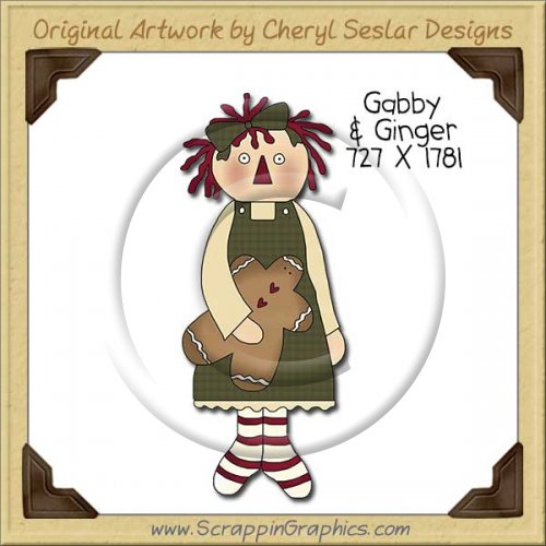 Gabby & Ginger Single Clip Art Graphic Download