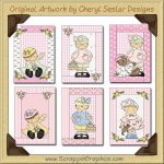 Frilly Country Babes Cards Limited Pro Graphics Clip Art Downloa