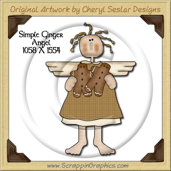 Simple Ginger Angel Single Graphics Clip Art Download - Click Image to Close