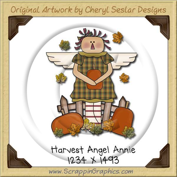 Harvest Annie Angel Single Graphics Clip Art Download - Click Image to Close