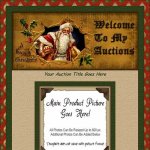 Vintage Santa & Holly Auction Template