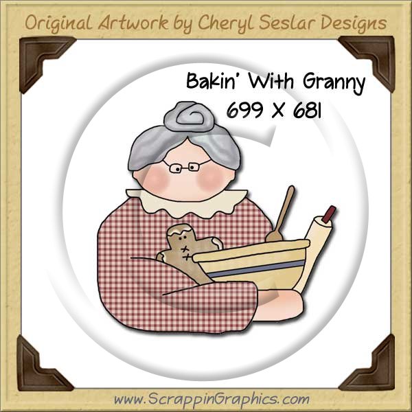 Bakin' With Granny Single Graphics Clip Art Download - Click Image to Close