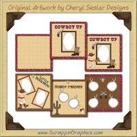 Little Buckaroos Paper Collection Graphics Clip Art Download