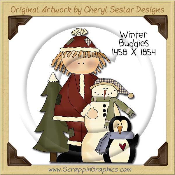 Winter Buddies Single Clip Art Graphic Download - Click Image to Close