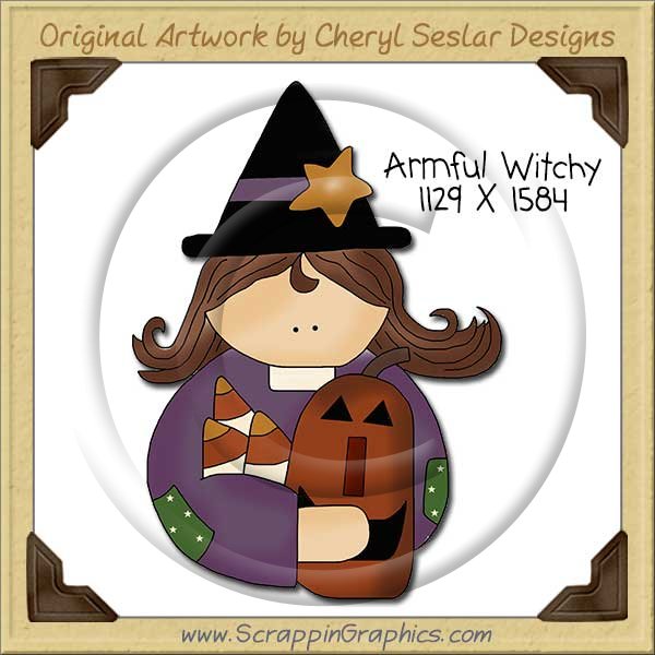 Armful Witchy Single Clip Art Graphic Download - Click Image to Close