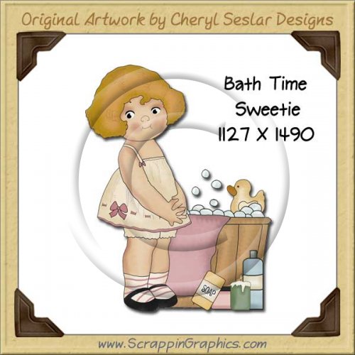 Bath Time Sweetie Single Graphics Clip Art Download