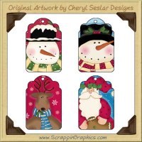 Silly Christmas Tags Two Collection Printable Craft Download