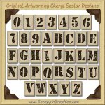 Stencil Alphabet Collection Graphics Clip Art Download