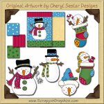 Bright Snowmen Limited Pro Graphics Clip Art Download