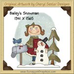 Bailey's Snowman Single Graphics Clip Art Download