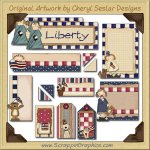 Land Of Liberty Journaling Delights Digital Scrapbooking Graphics Clip Art Download