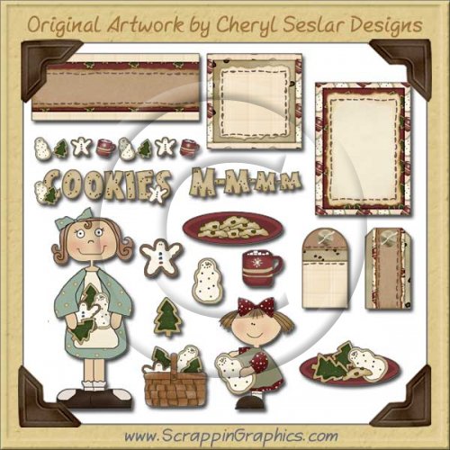 Cookie Time Journaling Delights Digital Scrapbooking Graphics Clip Art Download