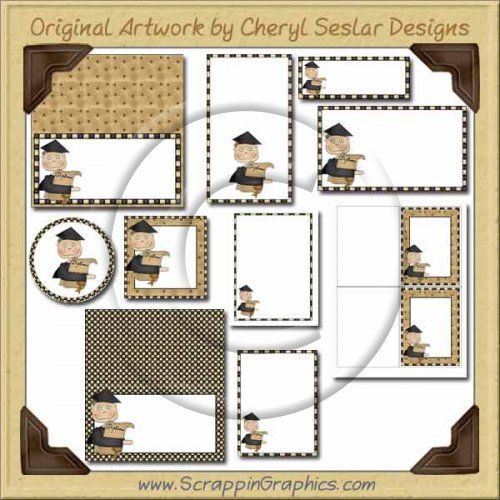 Graduate Boy Printable Pack Graphics Clip Art Download