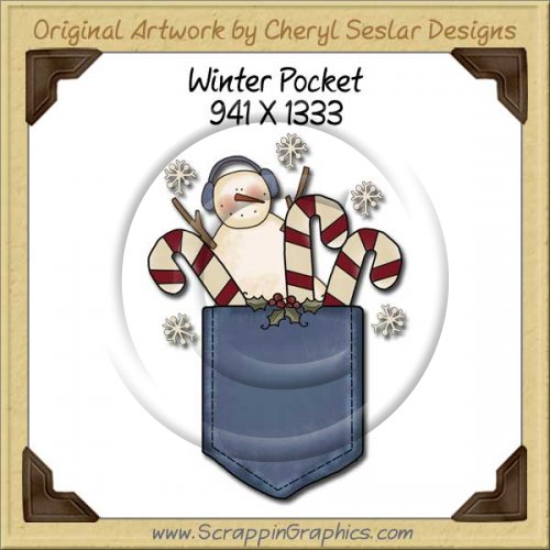 Winter Pocket Single Graphics Clip Art Download