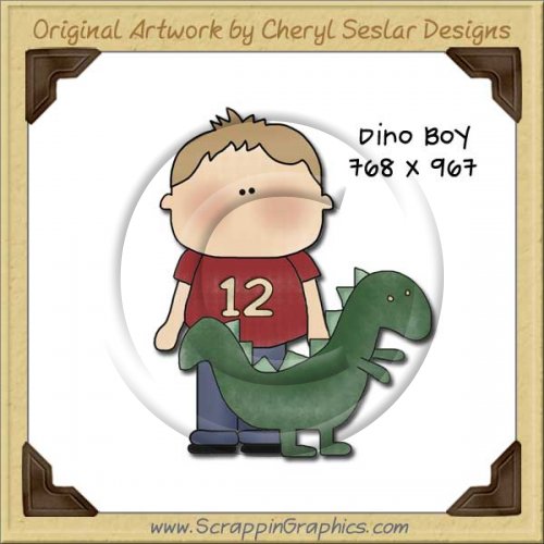 Dino Boy Single Graphics Clip Art Download