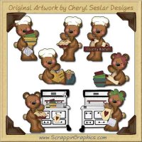 Raggedy Bears Country Kitchen Graphics Clip Art Download