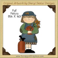 Fall Felicia Single Clip Art Graphic Download