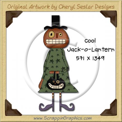 Cool Jack-O-Lantern Single Graphics Clip Art Download