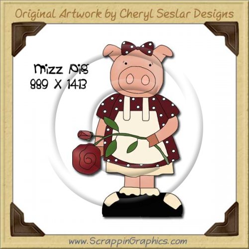 Mizz Pig Single Graphics Clip Art Download