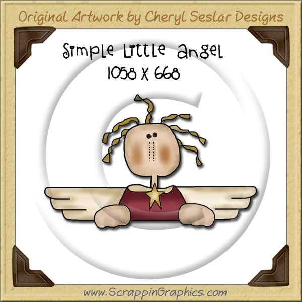 Simple Little Angel Single Graphics Clip Art Download - Click Image to Close