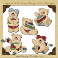 Ornament Bears Collection Graphics Clip Art Download